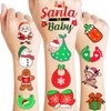 10 Sheets Christmas Baby Shower Temporary Tattoos Stickers Santa Baby Themed Birthday Party Decorations Supplies Favors Decor Winter Xmas Santa for Women Kids Adults Gifts Prizes Rewards