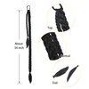 34 Inch Black Long Braided Ponytail Extension with Hair Tie Straight Wrap Around Hair Extensions DIY Pre Stretched Natural Soft Synthetic Hair Piece for Women (MW-1#)