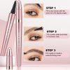 Eyebrow Microblading Pen, 3D Microblading Eyebrow Pencil, 4-fork tip Eyebrow Pencil, Natural smudge-proof Lasting Fine Stroke for easy to portray a natural eyebrow shape, Light Brown