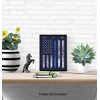 Police Flag Art Print - Rustic Wall Art Poster - Chic Home Decor for Office, Man Cave, Station, Gift for Police Officer, First Responder - 8x10 Photo Unframed