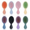 8 Pcs Mini Hair Brush, Mini Detangling Brush, Detangling Hair Combs Set, for Curly Hair, Wet Dry Hair Tangle Brush Multicolor