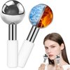 Ice Globe Stainless Steel Beauty Facial Massager for Face & Eyes, Unbreakable Stainless Steel Cryo Stick for Beauty Routines, Facials Cold Roller Cooling Globe(Silver,1Pack)