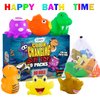 Color Changing No Hole Bath Toys for Kids Toddlers, Color Change Sea Creatures Ocean Animal Toys with Drying Bag(9 Pack), Baby Bath Toys Water Toys Floating Fish Toys