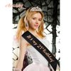 Araluky Happy 21st Birthday Decorations for Her with 21st Birthday Sash and Crown for Women, 21st Birthday Crown and Sash Happy Birthday Sash for Women 21st Birthday Gifts for Her Set