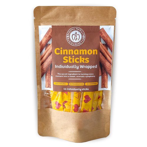 Individually Wrapped Cinnamon 3'' Sticks 14 Individual Sealed Cinnamon Sticks Bulk (1)