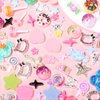 3D Mix Nail Charms Kit, Lollipop Nail Art Charms, Color Cute Gummy Bear Donut Star Heart Acrylic Nail Charm, Alloy Cross Star Butterfly Snake Crown Nail Gems Rhinestones Charms DIY Crafts Decor