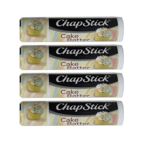 ChapStick Cake Batter Lip Balm, Skin Protectant, 0.15 oz (Pack of 4)