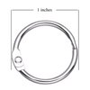 Antner 100Pcs Loose Leaf Binder Rings, 1" Diameter, Nickel Plated Metal Office Book Rings Keychain Key Rings Notebook Rings for School Office
