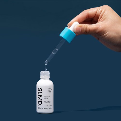 SLMD by Dr. Pimple Popper - Vitamin C Serum - Vitamin C & Hyaluronic Acid to Visibly Smooth, Hydrate and Brighten Skin - Minimize Appearance of Fine Lines & Wrinkles - 1 Fl. Oz.