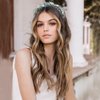 Bubbmi Raw Crystal Headband with Pearl Flowers, Quartz Rhinestone Bridal Tiara Crown Headpiece for Women Girls(gray)