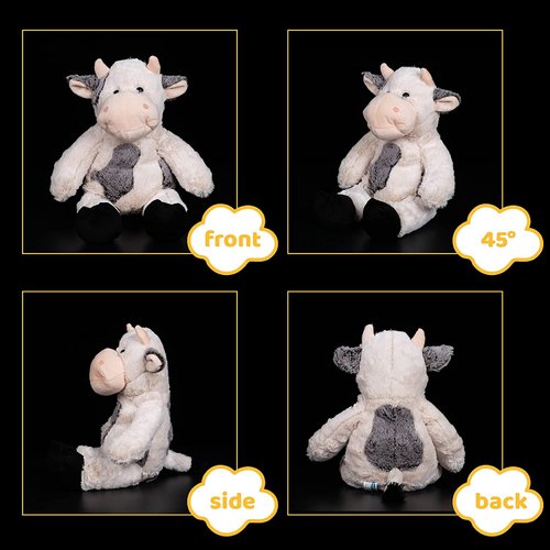 Cow Stuffed Animals Soft Plush Adorable Plush Cow Toy Nursery Doll, Gifts for Girls Boys 17.71 inches