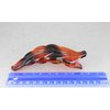 Brown leaf barrette curved hair clip leaves 4.5 inches long stamped textured plastic