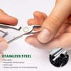 NGHIA Cuticle Nipper - D-03 JAW 16 | Stainless Steel | Durable and Sharp | Ergonomic Design | Grey Plated | Ideal for Salons and Home Use