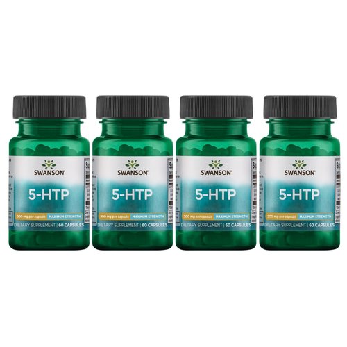 Swanson Ultra Amino Acid Maximum Strength 5-Htp 200 Milligrams 60 Veg Capsules (4 Pack)