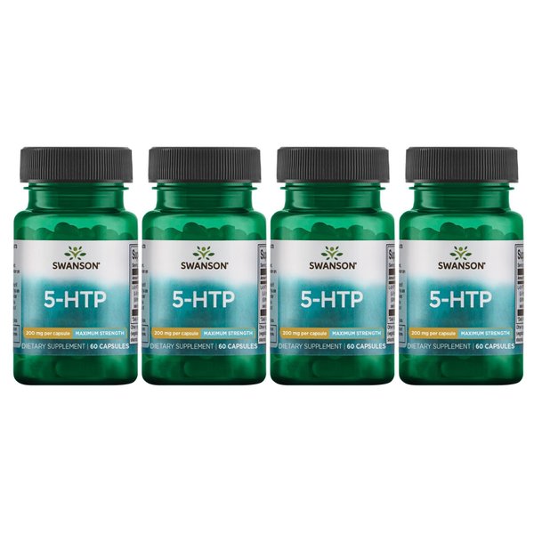 Swanson Ultra Amino Acid Maximum Strength 5-Htp 200 Milligrams 60 Veg Capsules (4 Pack)