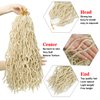 18 Inch New Faux Locs Crochet Hair 6 Packs Crochet Locs Pre-looped Soft Locs Braiding Synthetic Hair Extensions 21Strands/Pack #613