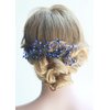 Missgrace Bridal and Women Crystal Navy Blue Hair Jewelry Wedding Blue Hair Comb Women Crystal Hair Clip Headpiece for Wedding and Party Vintage Hair Comb Bridal Hair Accessories
