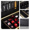 Futchoy Professional Barber Case for Barber Tools,Portable Barber Suitcase,Traveling Case Barber Tool Organizer,for Clippers,Trimmers,Shears and Combs Styling Tools Storage (Black & Gold;Style A)