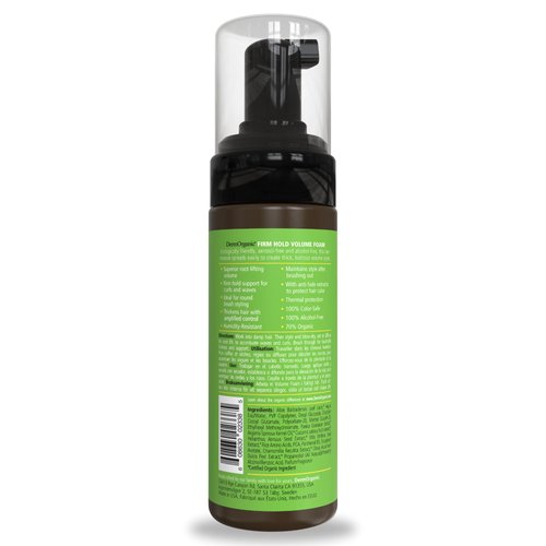 DermOrganic Firm Hold Volume Foam with Pomegranate Anti Fade Extract to Lift and Support Curls and Fine Hair-5 Fl Oz