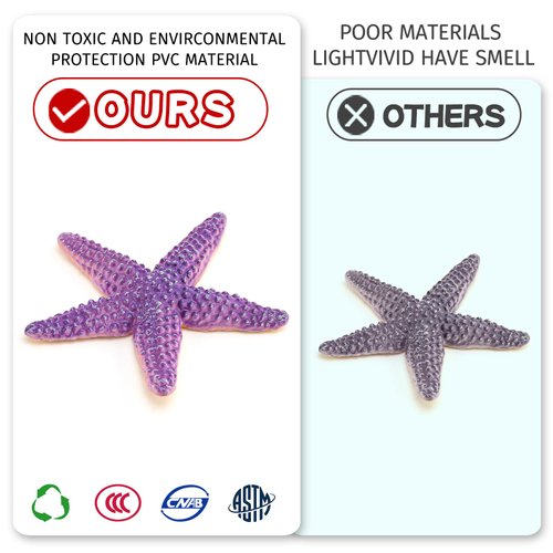 Fantarea Ocean Sea Animal Figures Model Playsets 8 PCS Salmon Walrus Narwhal Starfish Slug Figurine Party Favors Supplies Cake Toppers Decoration Gifts Collection Toys for Kids Boys Girls