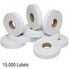White Pricing Labels for Monarch 1115 Price Gun - 10 Rolls, 15,000 Price Marking Labels