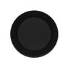 Party Essentials Deluxe Quality Hard Plastic 70 Count Round Party/Dessert Plates, 6-Inch, Black