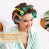 WIKWIK Colorful Hair Clips for Styling Sectioning - 12PCS Duck Billed Hair Roller Clips No Crease Hair Clips with Silicone Band, Professional Neon Hair Clips Non Slip for Makeup Salon Hairdresser