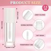 DupakSYS 12pcs 2.5ml Empty Lip Gloss Tubes with Wand Cute Lip Gloss Containers Refillable Cosmetic Lip Balm Tubes Lip Gloss Supplies Kit + 2pcs Syringes (White)