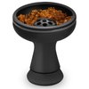 Hookah Bowl - Silicone Phunnel Bowl Perfect Fit Charcoal Holder Black Shisha Bowl Right Replacement for Clay, Ceramic Bowls 3.5" Tall Gift Box (7 Hole)