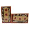 Swedish Match, Three Stars Safety Matches, 3 Pack, Strike-On-Box