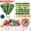 Golray Dinosaur Party Favors Birthday Supplies Gift Box Dino Egg Model Puzzle Mask Stamper Slap Bracelet Keychain Tattoo Sticker Goody Bag Stuffer Pinata Filler 102Pcs Boy Kids Dinosaur Party Supplies