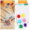 Voittozege 100 Pcs White Plastic Paint Palette 6 Well Watercolor Palette Paint Palettes Craft Paint Trays Finger Painting Tray Rectangular Plastic Paint Tray for DIY Art Painting Watercolor Craft