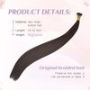 KiiKiiGirl Virgin Remy I Tip Hair Extensions - Human Hair #2 Dark Brown Real Itip Human Hair Extensions 18Inch Natural Black to Silver I Tips Human Hair Extensions Invisible 50G/Pack