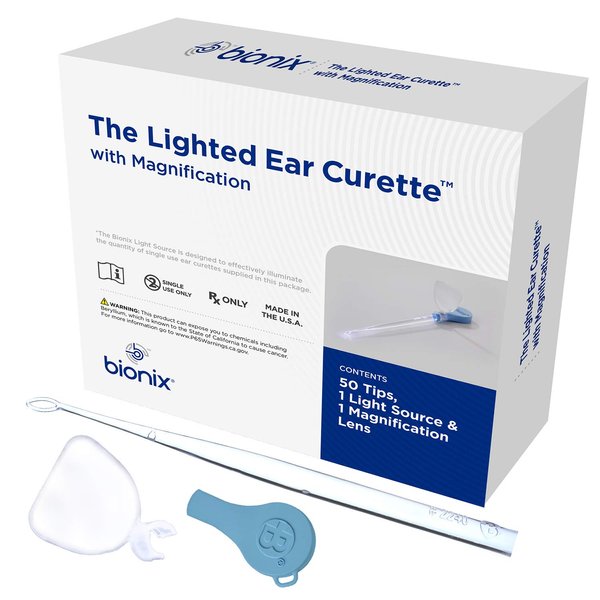 Bionix - Lighted FlexLoop Ear Curette Tool, Earwax Removal Tool, Helps Remove Wax Buildup, for Safe Earwax Removal, Convenient & Easy-to-Use, Ideal for Healthcare Providers, Single-Use (52 Piece Set)
