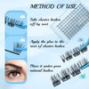 Lash Clusters 96 Pcs Cluster Lashes Eyelash Clusters DIY Cluster Eyelash Extensions Individual Lashes Thin Band & Soft(Valley,D-10-16mix)