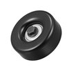 X AUTOHAUX Idler Pulley for Chevrolet Express Silverado 1500 2500 3500 for GMC Savana Sierra 36299 Idler Pulleys with Bolt 17 mm 0.67" Insert Dust Shield Retainer Spacer Steel Rubber Black