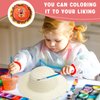 Geyoga 10 Sets DIY Kids Straw Hats with Paints and Brushes, Handmade Straw Hat Cap Bulk Beach Sun Hat Art Painting Hat Halloween Christmas Arts Crafts Gifts DIY Tea Party Favors for Kids Ages 6-18