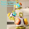 PDQROG Busy Cube Baby Travel Toy – Sensory Toys for Toddlers 2 3 Years Old - Montessori Learning Toys 18 24 Months-Gift for Boys and Girls (Woodpecker)