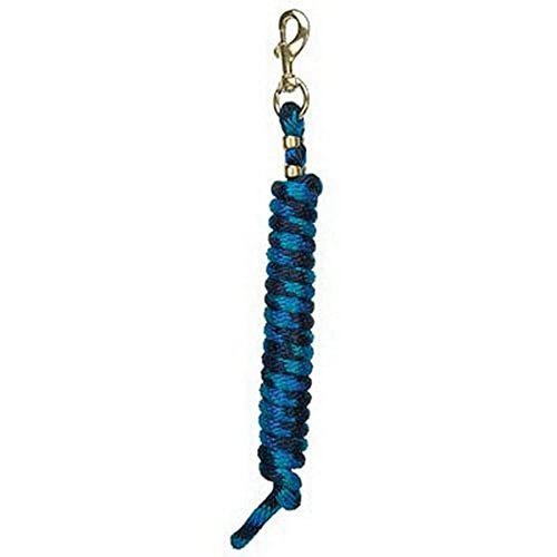 Weaver Leather Poly Lead Rope , Navy/Blue/Turquoise, 5/8 x 10'