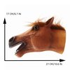 Yolococa Horse Hand Puppet Realistic Latex Soft Animal Toy Storytelling Role Play Party Supplies for Kids