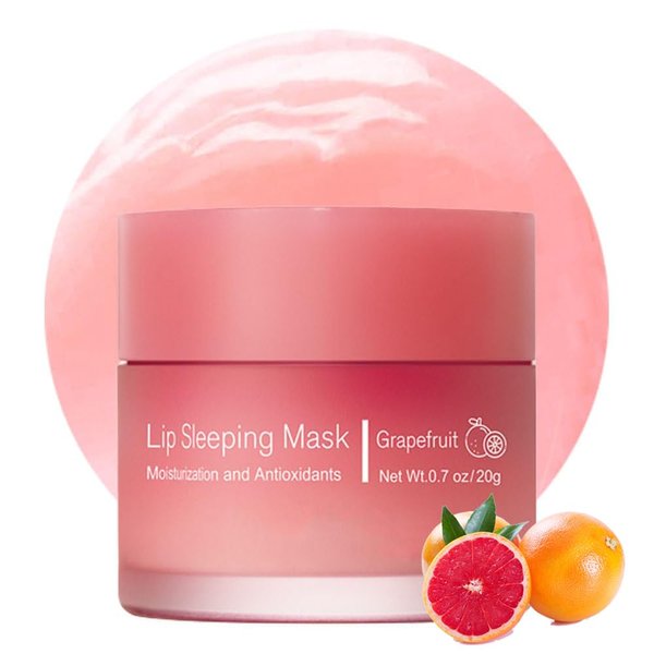 Sleeping lip mask, Nourish & Hydrate Lip Mask With Vitamin C, Antioxidants, Lip Balm, Lip Skin Care, Improve Lip Color, Reduce Lip Lines (Grapefruit)