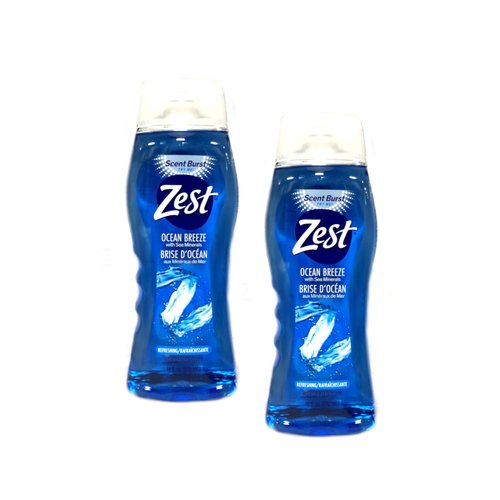 Zest Body Wash, Ocean Breeze, 18 fl oz - 2pc