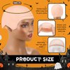 Wavwavw 3 Set Bald Caps Makeup Latex Bald Head Wig Cap Bald Hat Cosplay Makeup Costume Accessories for Women Men, Pink and Beige
