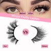 14 Pairs Short Mink Lashes Natural Look, 3D Wispy 12-18mm Cat-Eye Faux Mink Lashes Fluffy, Natural Wispy False Eyelashes Pack by Heracks (D017)