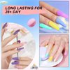 Gel Nail Polish Set, 6 Colors Macaron Colors Gel Nail Polish Kit Pale Pink Purple Blue Gel Polish Soak Off UV LED Nail Polish Set Manicure Kit Salon at Home (Macaron color)