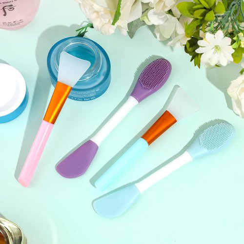 Face Mask Applicator and Pore Polishing Wand,2 Pcs Silicone Face Mask Brush Reusable Facial Brushes Applicator for Applying Skin Care Products Skincare Supplies Tool for Face Mask Eye Mask Body Lotion