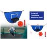 THAKSENY Trampoline Basketball Hoop with Pump and Mini Ball Easy to Assemble Sturdy for Dunk Fit (Blue)