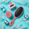 Conair Gift Set, Gift Box Under $20, Includes 1 Hair Brush, 1 Claw Clip, and 1 Scalp Massager in Pink