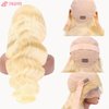 DUGPOB 613 Lace Front Wig Human Hair Body Wave 200 Density Hd Lace Front Glueless Wigs Human Hair Pre Plucked Blonde Wigs for Women 24 Inch