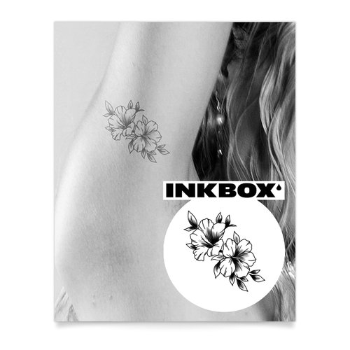 Inkbox Temporary Tattoos, Semi-Permanent Tattoo, One Premium Easy Long Lasting, Water-Resistant Temp Tattoo with For Now Ink - Lasts 1-2 Weeks, Bountiful Beauty, 3 x 3 in